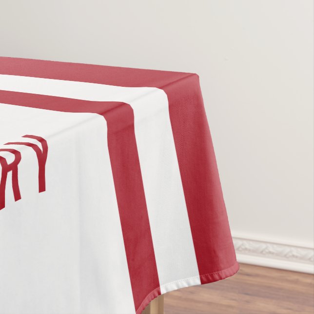 Holiday Siberian Husky Red Tablecloth (In Situ)