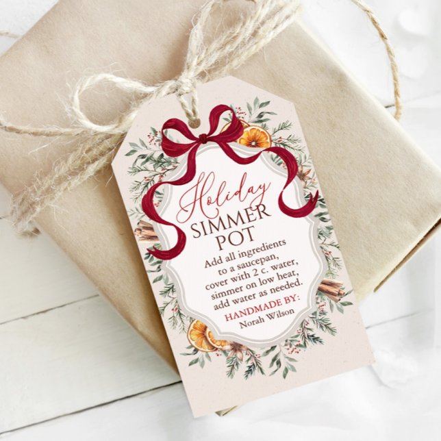 Holiday Simmer Pot Christmas Gift Tags (Creator Uploaded)