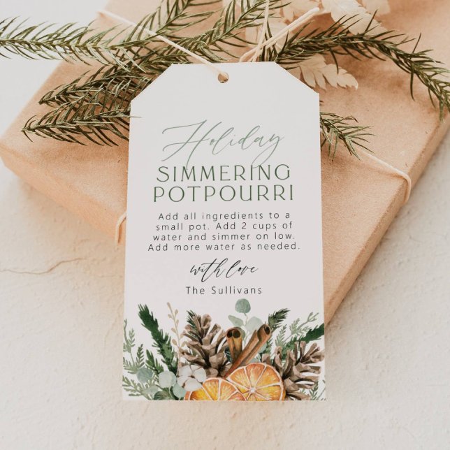 Holiday Simmering Potpourri Christmas Gift Tag (Creator Uploaded)
