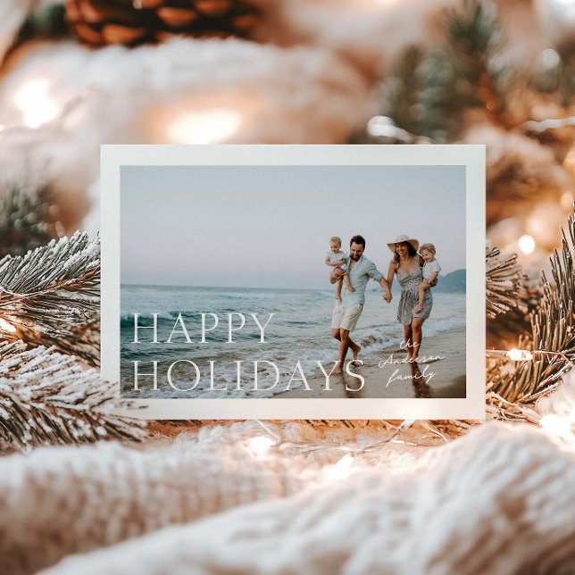 Holiday Simplicity Photo Holiday Card (Creator Uploaded)