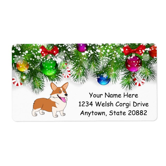 Holiday Smiling Welsh Corgi (Front)