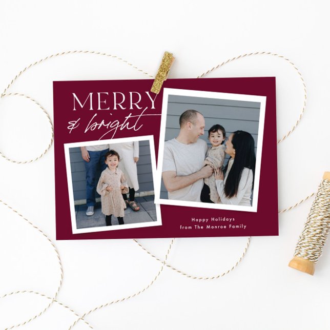 Holiday Snapshot Photo Card - mulberry (Creator Uploaded)