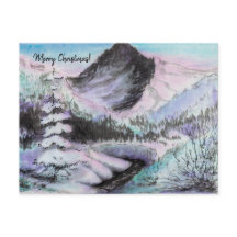 Holiday Snow Mountains Sunrise Sumie