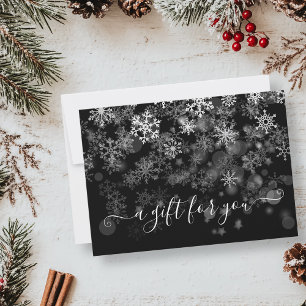 Holiday Snowflake Black White Elegant Christmas