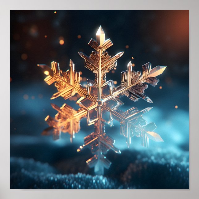 Holiday snowflake crystal poster (Front)