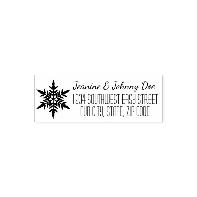 Holiday Snowflake Custom Address Stamp (Design)