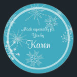 Holiday Snowflake Gift Sticker<br><div class="desc">Add your name or any text to this pretty snowflake sticker to match our holiday  snowflake invitations.</div>