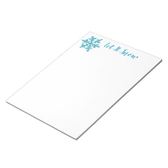 Holiday Snowflake Notepad (Angled)