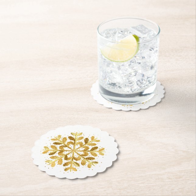 Holiday Snowflake Paper Coasters (Insitu)