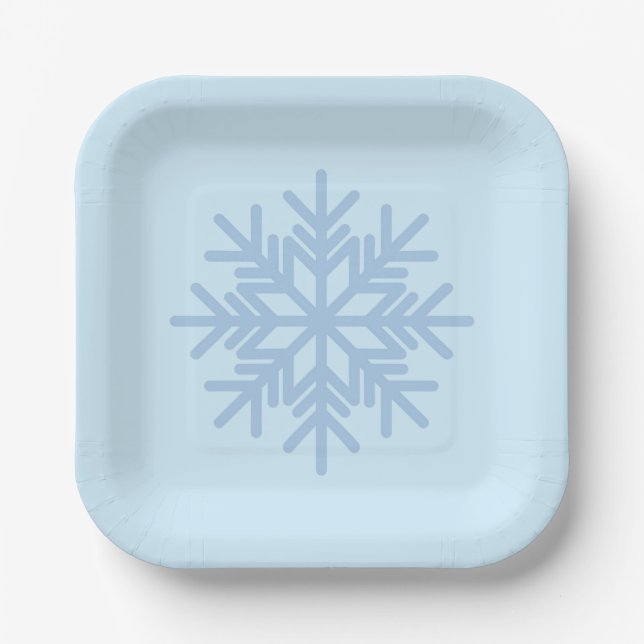 Holiday Snowflake Paper Plates (Front)