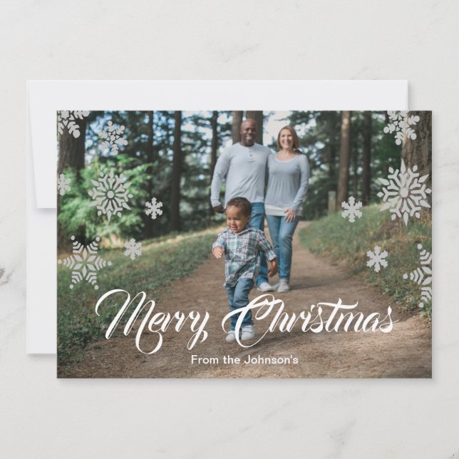 Holiday Snowflake Photo Announcement (Front)