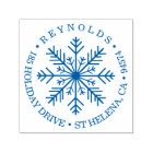 Holiday Snowflake Round Return Address