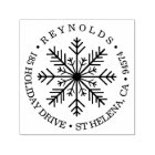 Holiday Snowflake Round Return Address