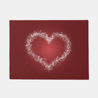 Holiday Snowflake Stars Heart Design Christmas Doormat