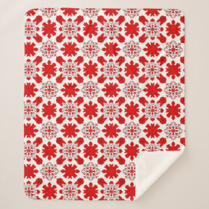 Holiday Snowflake Theme For Winter Gift Sherpa Blanket