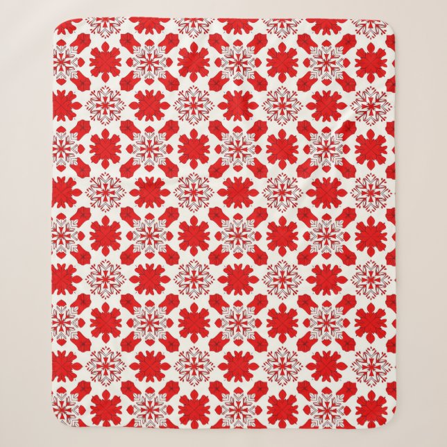 Holiday Snowflake Theme For Winter Gift Sherpa Blanket (Front)