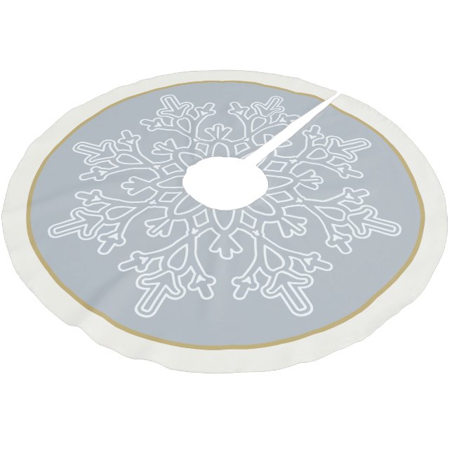 Holiday Snowflake Tree Skirt (Angled)