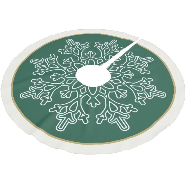 Holiday Snowflake Tree Skirt (Angled)