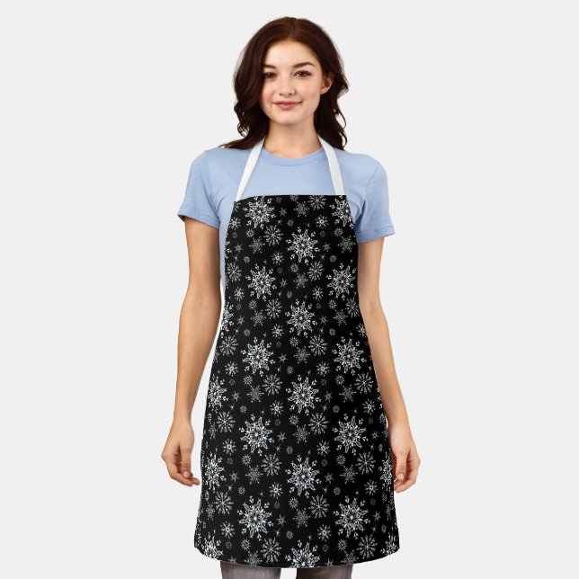 Holiday Snowflakes Apron (Worn)
