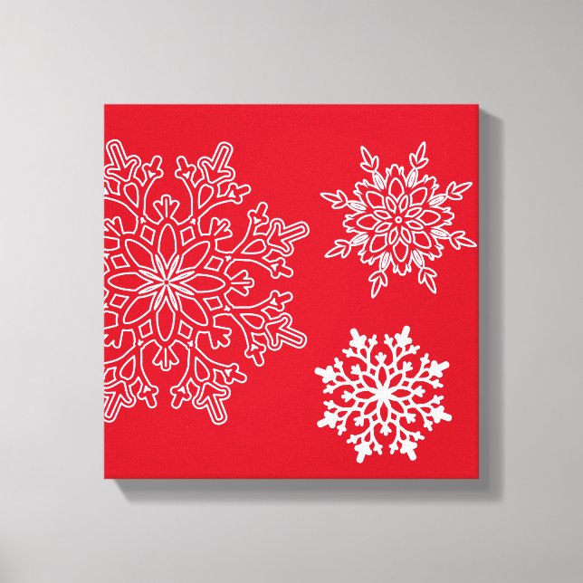 Holiday Snowflakes Canvas Art (Front)