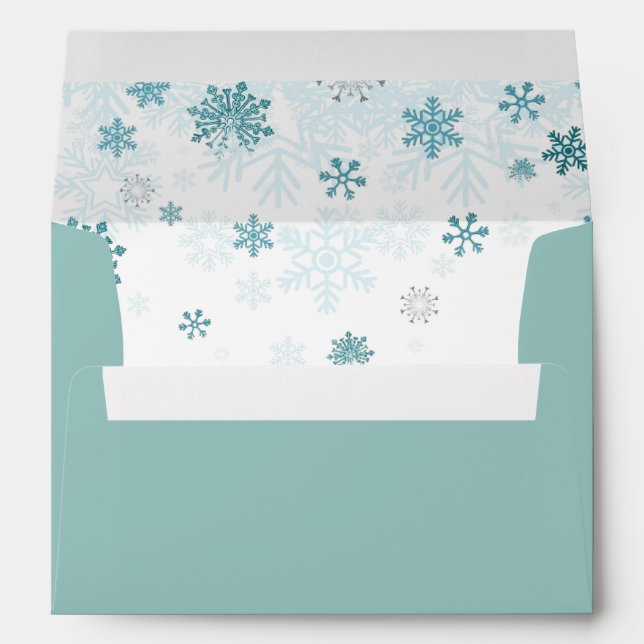 Holiday Snowflakes Card Envelope (Back (Bottom))
