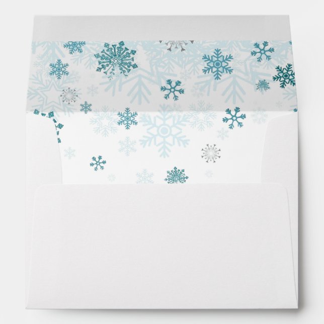 Holiday Snowflakes Card Envelope (Back (Bottom))