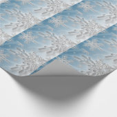 Holiday Snowflakes Christmas Xmas Background Wrapping Paper (Corner)