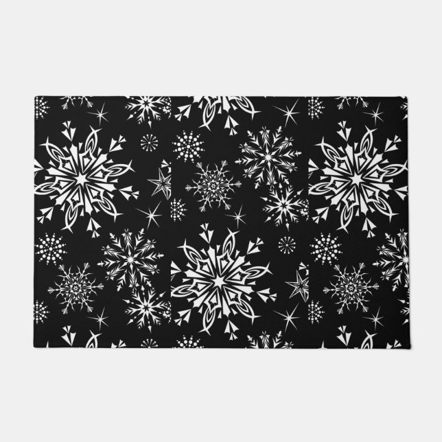 Holiday  Snowflakes Doormat (Front)