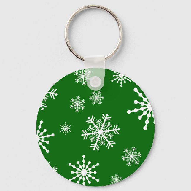 Holiday Snowflakes Key Ring (Front)