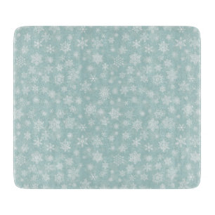 Holiday Snowflakes Merry Christmas Cutting Board