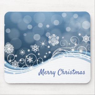 Holiday Snowflakes Mouse Pad