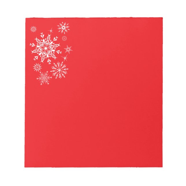 Holiday Snowflakes Notepad (Front)