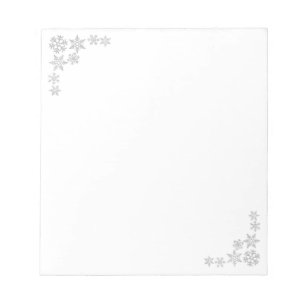 Holiday Snowflakes Notepad