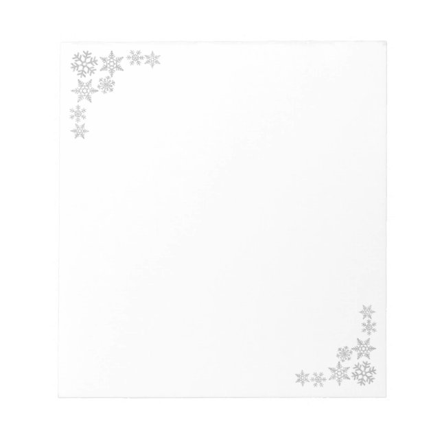 Holiday Snowflakes Notepad (Front)