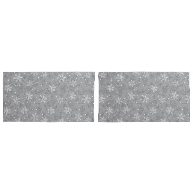 Holiday Snowflakes Pillowcase Set (Front-Set)