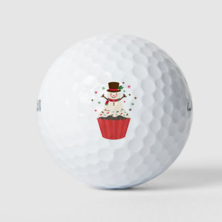 Holiday Snowman Cupcake Golf Balls