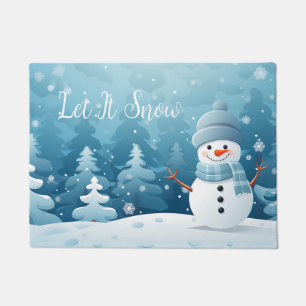 Holiday Snowman Doormat