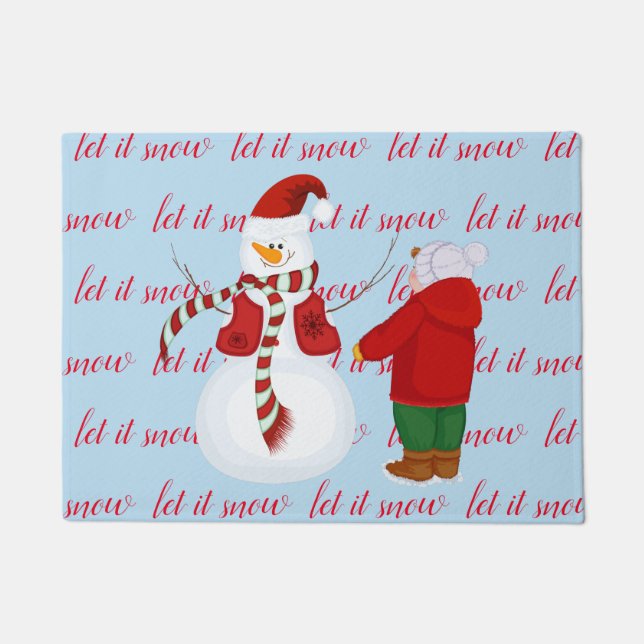 Holiday Snowman Doormat (Front)