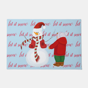 Holiday Snowman Doormat
