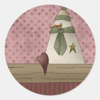 Holiday Snowman Envelope Seals Stickers