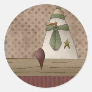 Holiday Snowman Envelope Seals Stickers
