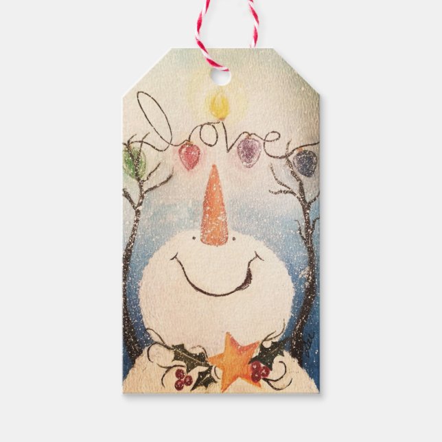Holiday Snowman Gift Tag (Front)