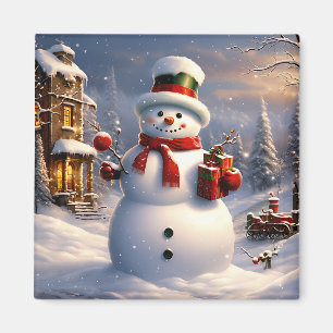 Holiday Snowman Magnet