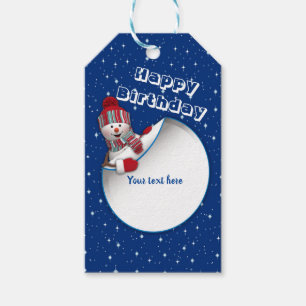 Holiday Snowman Party Gift Tags
