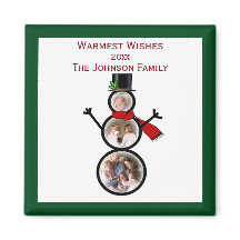 Holiday Snowman Photo Template to Personalise