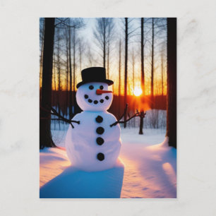 Holiday Snowman Postcard