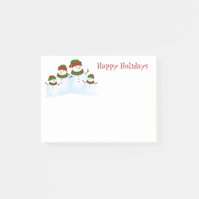 Holiday Snowmen Post-it-Notes Post-it Notes (Front)