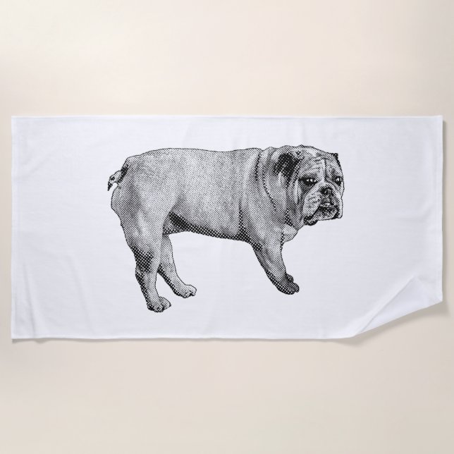 Holiday Spa Bulldog Towel (Front)
