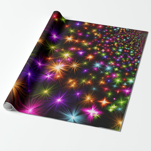 Holiday Sparkles Wrapping Paper (Unrolled)