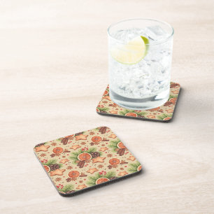 Holiday Spice Cork-Backed Coasters